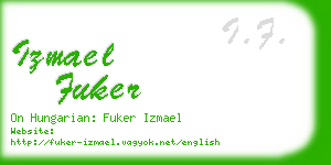 izmael fuker business card